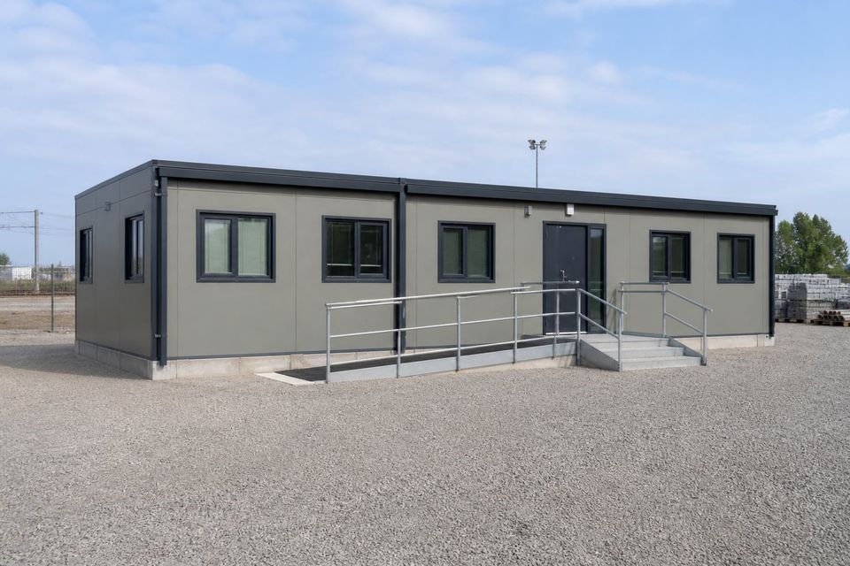 Spacious cabin units joined together to form a larger enclosed area
