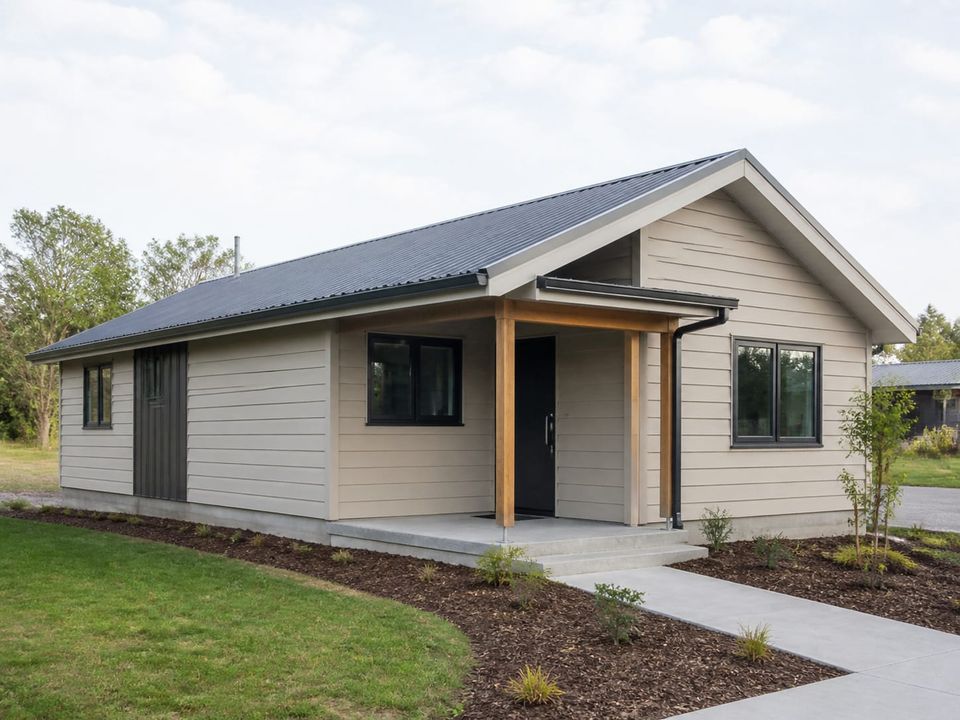 Permanent rehousing dwelling with private entrance, kitchen, and bathroom