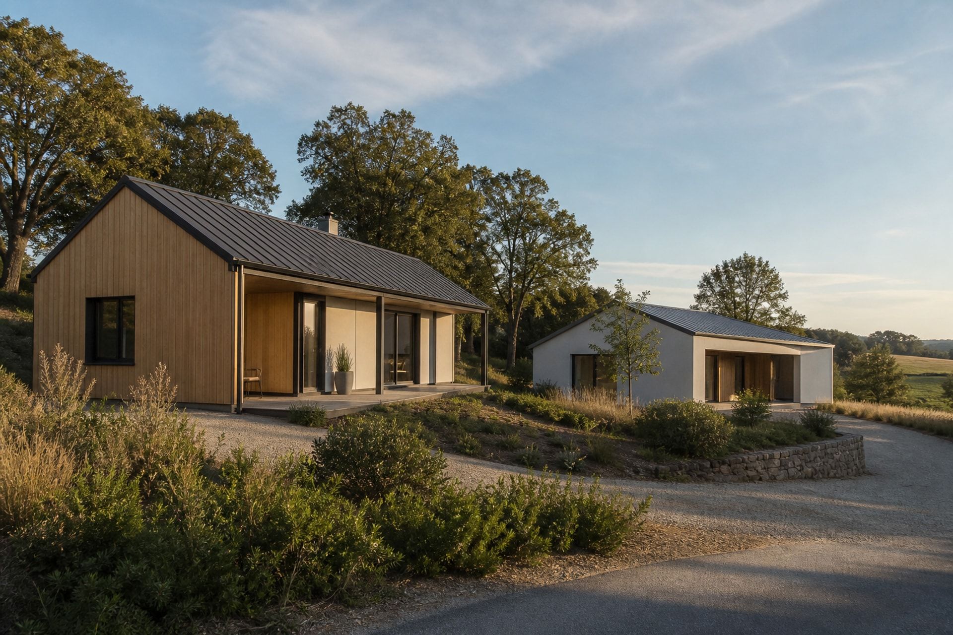 Two contemporary homes using different offsite construction systems
